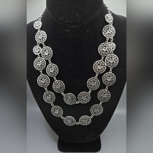 Ashley Cooper Jewelry - Ashley Cooper Necklace Coin Shaped Medallions With Cut-out Design NWT